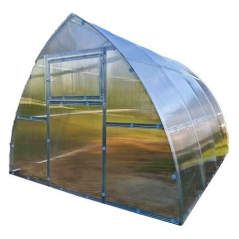 Serre classique en polycarbonate larg 3 m Jura Arrow, Long 8 m, Épaisseur 4 mm