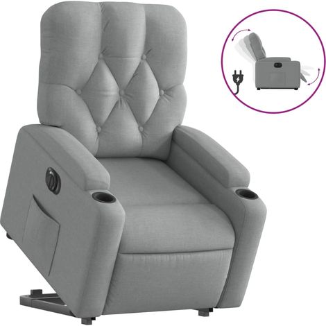 Maison Exclusive - Relaxsessel mit Aufstehhilfe Elektrisch Hellgr