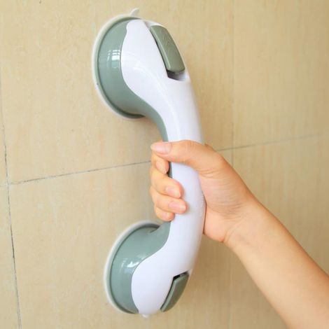 Maniglia doccia a ventosa in plastica per vasca da bagno (non è necessaria la foratura) - Maniglia di sicurezza antiscivolo per anziani e bambini - Maniglia a ventosa per porta o finestra in vetro - 3 (1/5)