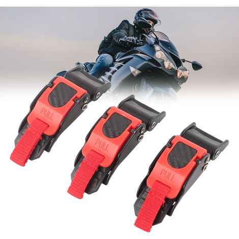 3X Bouton de libération rapide de mentonnière de casque moto, attache à clip pour vélo (1/5)