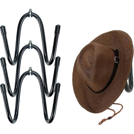 Set mit 3 Wandhalterungen für Cowboyhüte (Hüte nicht enthalten) (1/5)