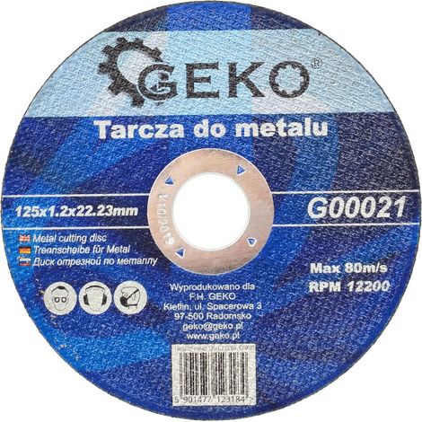Disque à tronçonner les métaux 125x1,2 geko (10/50/400) (1/3)