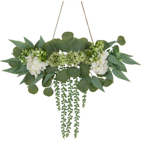 Eucalipti artificiali sospesi verdi parete Boho rustica (1/5)