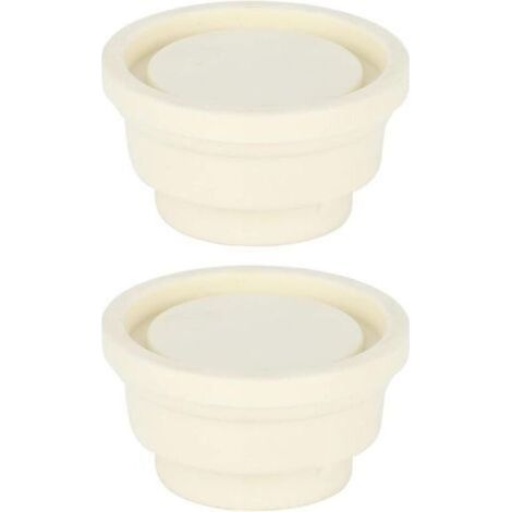 Tampon D'échelle De Piscine 2 Pièces Embouts D'échelle pour Piscine Creusée Ensemble De Pare-Chocs en Caoutchouc Blanc pour Échelles De Piscine, Pièces De Rechange Universelles (1/5)