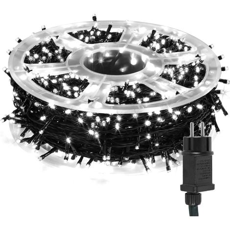 TolleTour Ghirlanda luminosa LED natalizia 1000 LED 200 m IP44 impermeabile Illuminazione esterna Giardino Interno festiva per Natale Matrimonio Bianco freddo