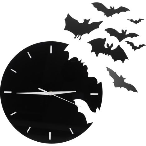 4 Ensembles Horloge Murale horloges murales pour la décoration intérieure crâne Horloge kit de mécanisme LED LEDs Horloge silencieuse Tenture Murale orner Acrylique (1/5)