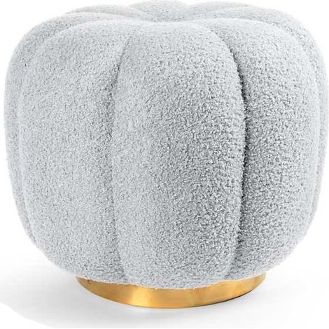 Pouf in tessuto teddy bianco cm 45x45x43h (1/2)