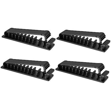 4pièces Organisateur De Câbles Adhésif Réglable Clips Rangement Pour Gestion Des Chargeurs Usb Et Fils Électriques -