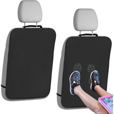 Lot de 2 protections de dossier de voiture pour enfants, imperméables, protection de siège arrière, protection universelle pour sièges de voiture, tapis de protection anti-coups de pied pour (1/5)