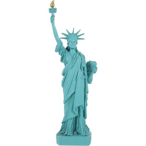 Statue Décorative Liberté en Résine Verte, Ornement Léger et Compact, Sculpture Créative pour Décoration Maison et Bureau (1/5)