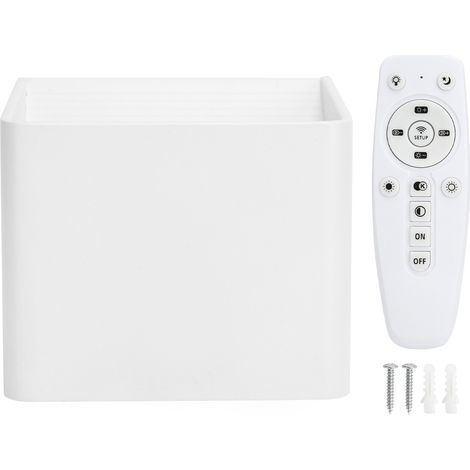 Luminaire murale simple 20W, coque blanche, lampe de mur Bluetooth 2.4G, température de couleur réglable, pour bureau et maison, AC 170-245V.