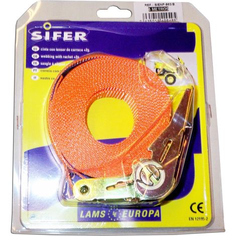 Sifer Ratsche 25 mm x 5 m Endlos Ratschenspanner 500 kg