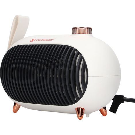Petit radiateur d'appoint 900 W en céramique PTC, chauffage rapide, 3 niveaux de puissance, silencieux, protection contre la surchauffe, blanc, 110-220 V, prise européenne