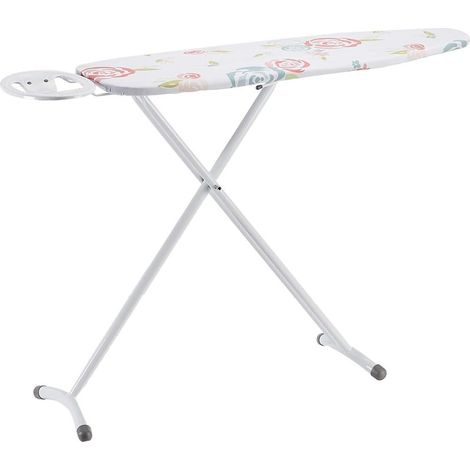 Planche à repasser avec repose-fer ovale, Classica, Petit format, 109 x 35 cm - Blanc, À fleur, 131.5 cm x 34 cm x 87 cm (1/5)