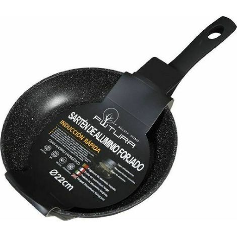 Trade Shop - Bratpfanne mit Antihaftbeschichtung, geschmiedetem Aluminiumgriff, Granit, Durchmesser 22 cm -