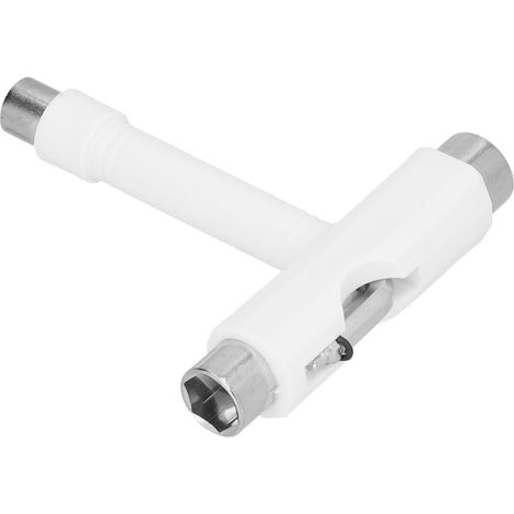 Clé skate multifonction portable, kit hexagonal en T, outil de planche à roulettes, visserie blanche, entretien et réglage (1/5)