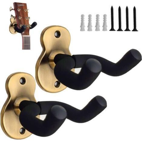 Gancio per chitarra - Supporto per chitarra - Gancio per chitarra da parete - 2 pezzi - Gancio per supporto chitarra da parete (1/4)