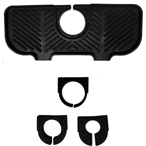 1 Tapis égouttoir en silicone, accessoire évier, protection comptoir, organisateur éponge, pour cuisine et salle de bain (1/5)