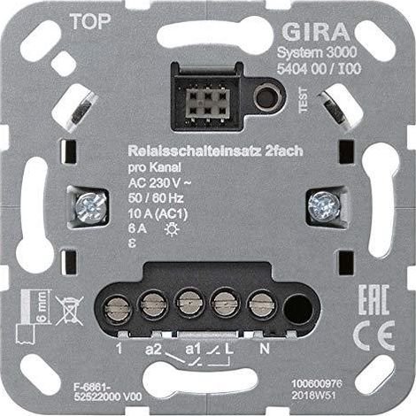 Gira S3000 Inserto interruptor de relé 2f [540400], 5404 00