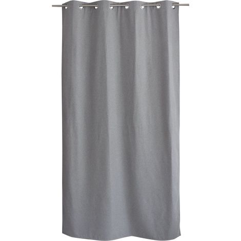 Rideau thermique FJORD 140 x 240 cm – Toile polyester – Doublure polaire noire - 140x240cm - Gris (1/4)