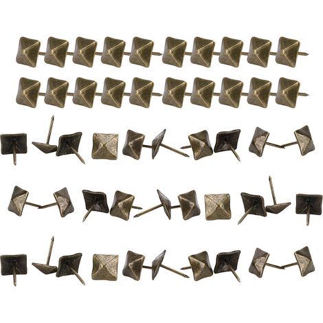 50 clous de porte décoratifs en fer forgé couleur bronze vintage, 14 x 20 mm (1/5)