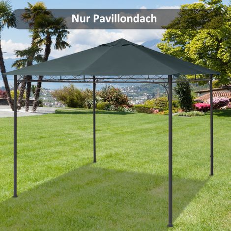 Pavillondach Ersatzdach 298x295 cm Polyester Dunkelgrau OKMYHOME (1/5)