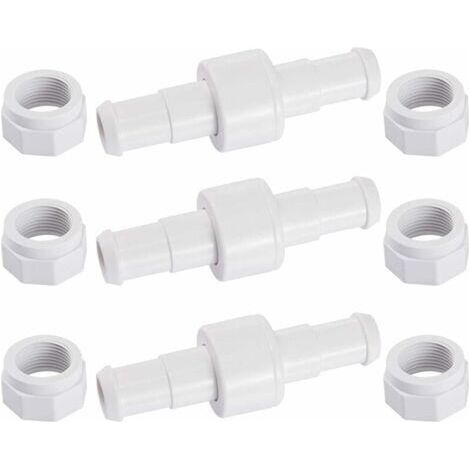 FENOPLASTICAJeu de 3 raccords pour tuyaux d'arrosage pivotants D20 avec 6 embouts D15, compatibles avec les robots de nettoyage de piscine (1/4)