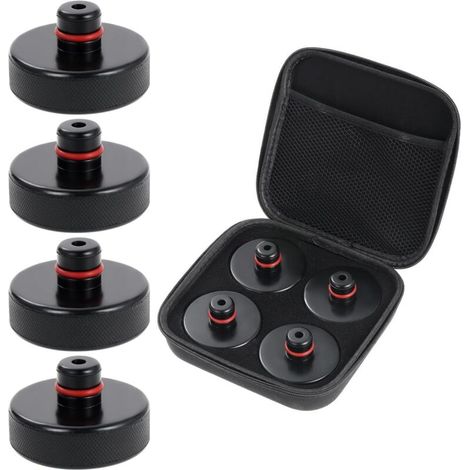 4 Pcs Tampon Cric Compatibles avec Tesla Model S/X/3/Y, Support de cric Tesla Model 3/Y/S/X, Jack Pad pour Tesla, Tesla Jack Pad en Caoutchouc