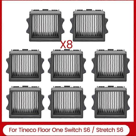8 pièces filtre HEPA pour Tineco sol One Switch S6 Stretch S6 aspirateur eau/poussière pièces filtre lavable (1/5)
