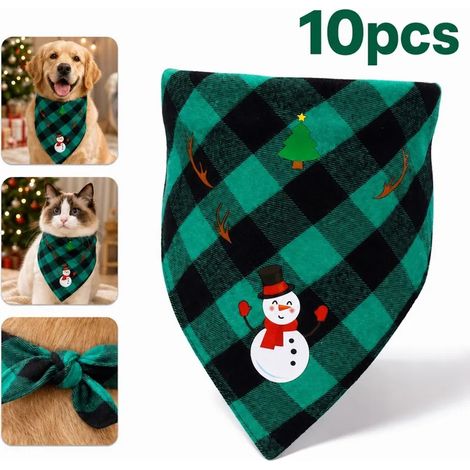 Kit anniversaire de Noel bleu pour chien et chat, chapeau bandana ballons et banderole (1/5)