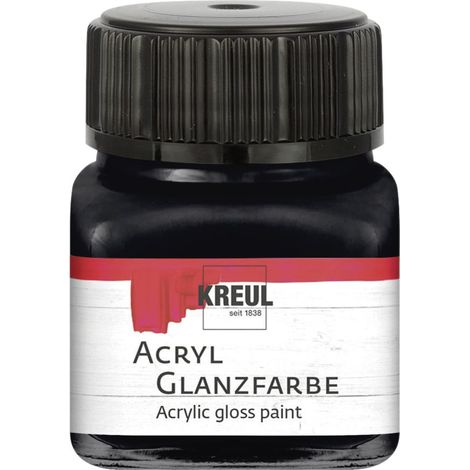 Kreul Acryl Glanzfarbe schwarz 20 ml Verzierfarbe