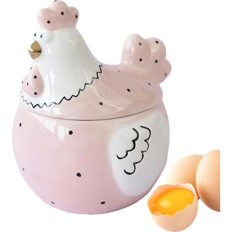 Bocal En Céramique Avec Couvercle - Grande Boîte À Poulet - Récipient Pour (1/5)