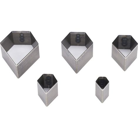 5 Pièces Emporte-Pièce en Cuir Formes Géométriques Couteau Découpe DIY Artisanat (1/5)