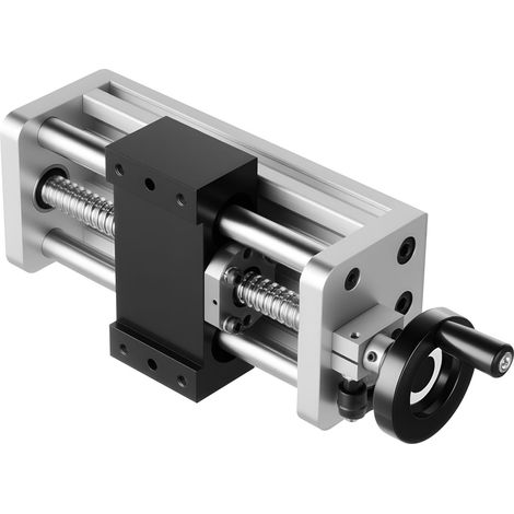 Actionneur linéaire à glissière, course effective 100 mm, vis à billes CNC, guide linéaire double axe optique, précision C7, bloc coulissant à roulement, volant manuel, pour axes X Y Z de fraiseuse CN (1/5)