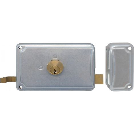 Serratura Ferro Appl. 2M+S Zincata Art. P27 E.70 Sx
