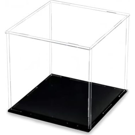 Vitrine en acrylique transparent 20 x 20 x 20 cm en plexiglas pour objets de collection, assemblage de comptoir, protection contre la poussière, vitrine pour figurines, jouets et modèles (1/4)