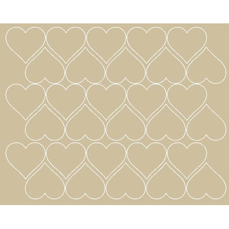 Adesivi a forma di cuore per San Valentino, 4 cm, 30 pezzi, beige opaco