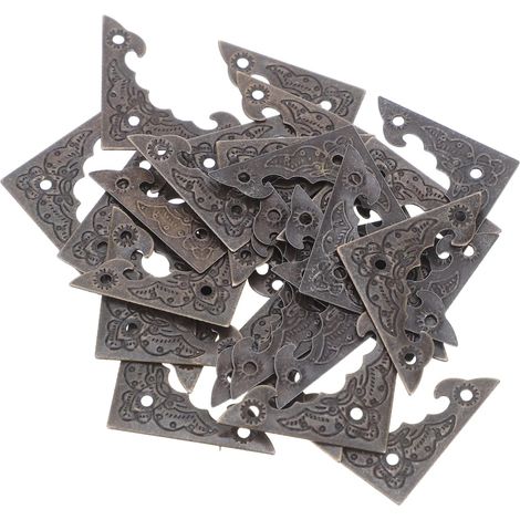 100 protège-coins décoratifs, métal, pour boîtes et meubles (1/5)