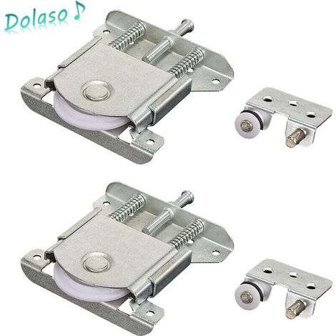 2 Paires Roulette Porte Coulissante Placard,Roulette de Coulissante,Rouleau Placard,Meubles Roues Coulissante,pour Armoires, Fenêtres, Portes Coulissantes (Argent)