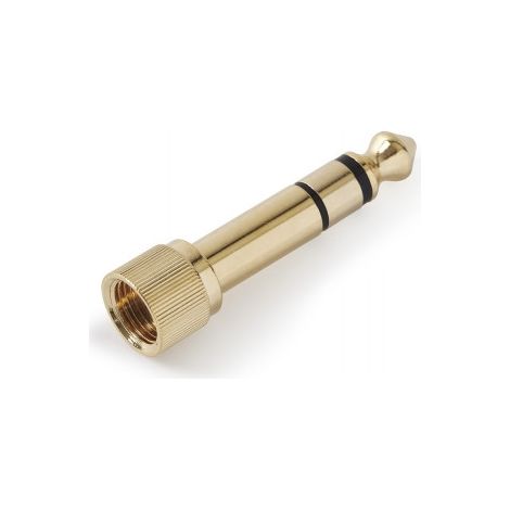 Adaptateur Jack 3,5mm A Jack 6,3mm stéréo fileté or Aa-151
