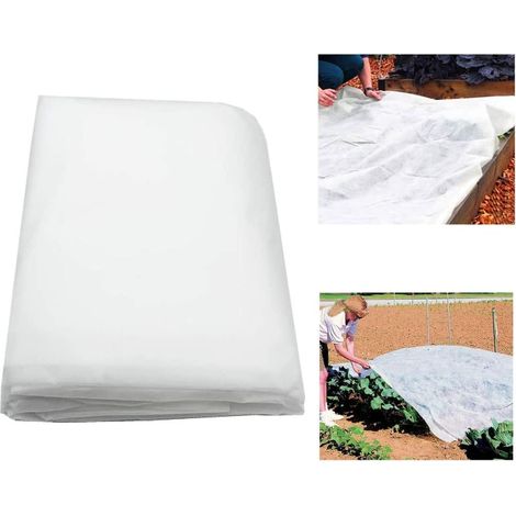 Bâche de protection hivernale antigel en tissu non tissé - Protection contre le froid pour les légumes et les plantes - 3 m x 4 m - Blanche