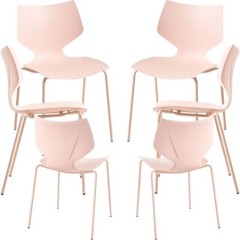 Packs Sillas Comedor - Pack 6 Sillas Plecy - Rosa (1/5)