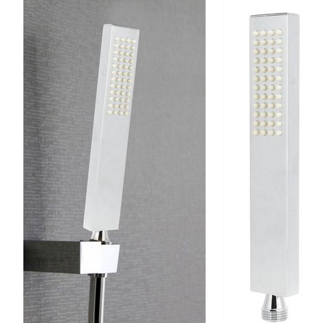 Flacher, quadratischer G1/2-Kupfer-Handbrausekopf, Duschkopf für Badezimmer, Zuhause oder Hotel (1/5)