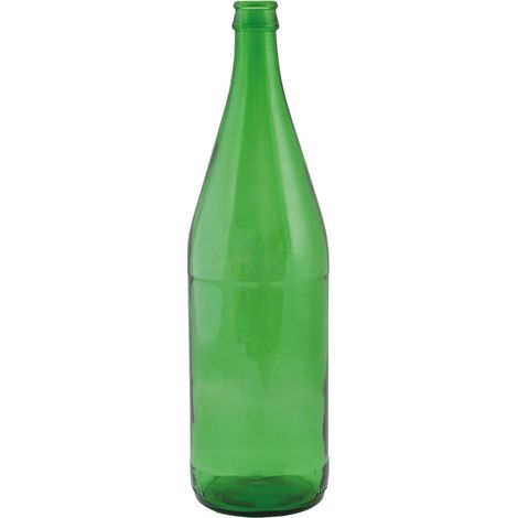 BOTTIGLIA IN VETRO 1000 ml - colore verde- 20 pezzi - Senza Marca