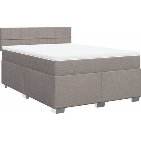 Maison Exclusive - Boxspringbett mit Matratze Taupe 140x190 cm St