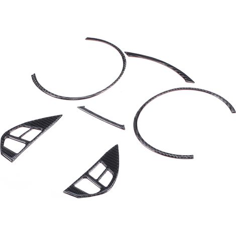 6-teiliges Set aus Tachometerrahmen-Zierleisten, Lenkradknopf-Dekor, Kohlefaserabdeckung, passend für Mitsubishi Lancer 0816 (1/5)