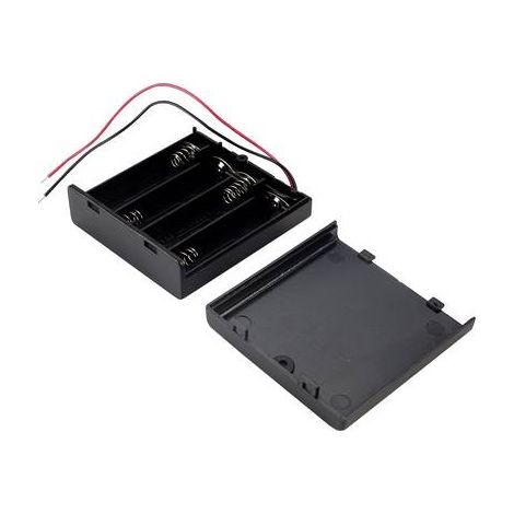 TRU COMPONENTS SBH341-1A Support de pile 4x LR6 (AA) raccordement par fils X453451 (1/2)