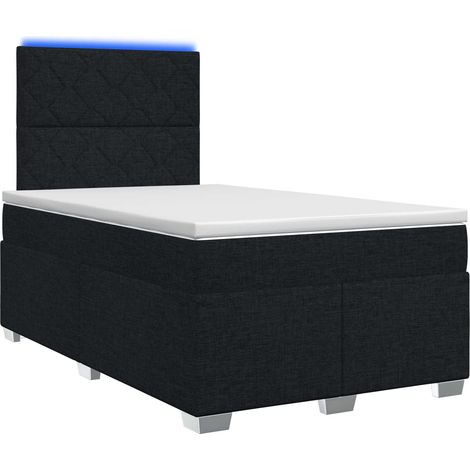 Maison Exclusive - Letto box spring con materasso Nero 120 x 190 cm Tessuto (1/5)