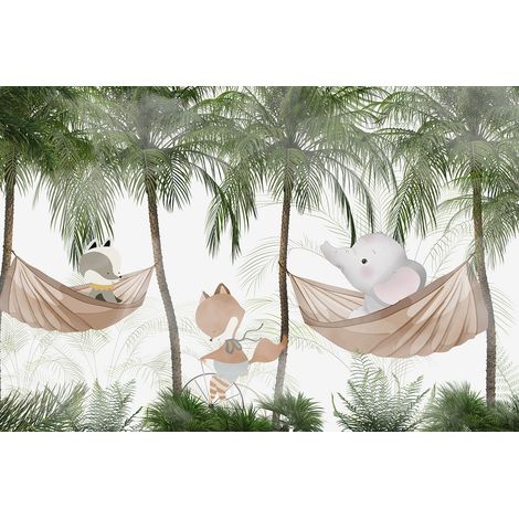 Papier peint panoramique Enfants - Animaux - 130 cm x 87 cm (1/2)