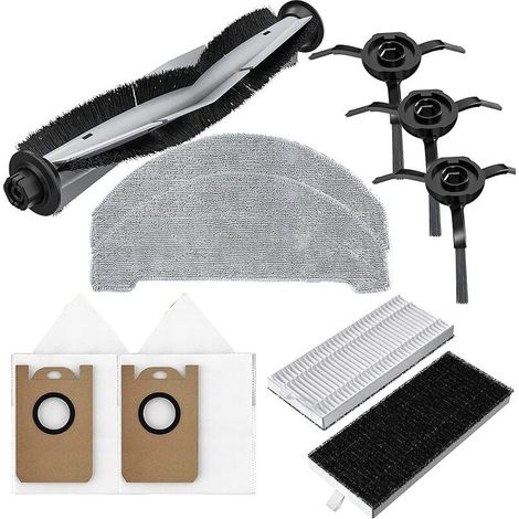 Kit accessoires de rechange pour aspirateur robot Laresar L6 Pro, 3 brosses latérales + 4 filtres HEPA + 1 brosse principale + 2 (1/4)
